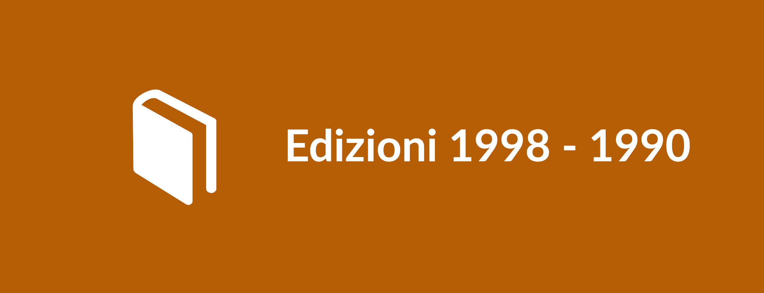 Edizioni 1998-1990